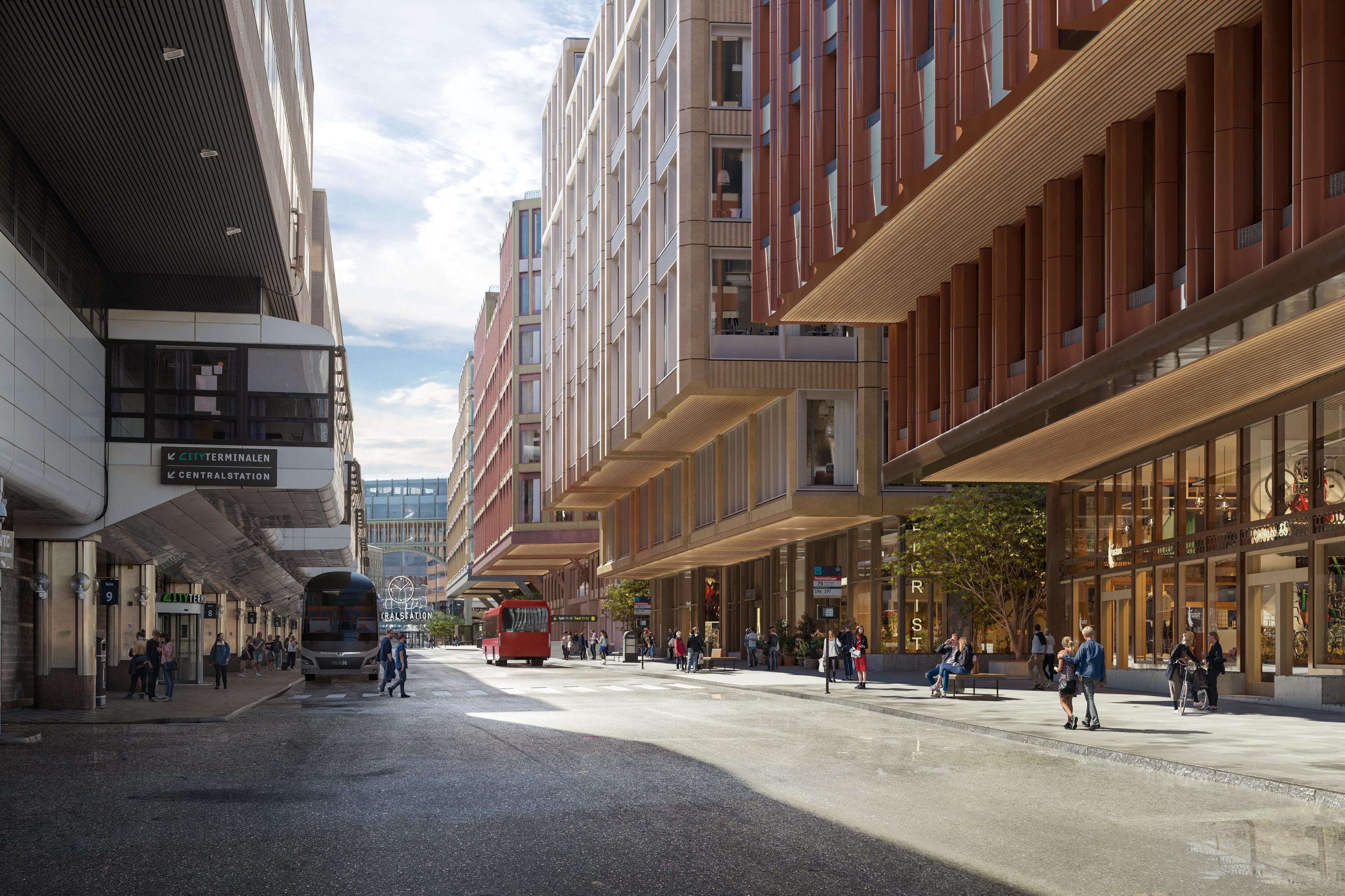Visualisering över Terminalslingan i samrådsförslaget