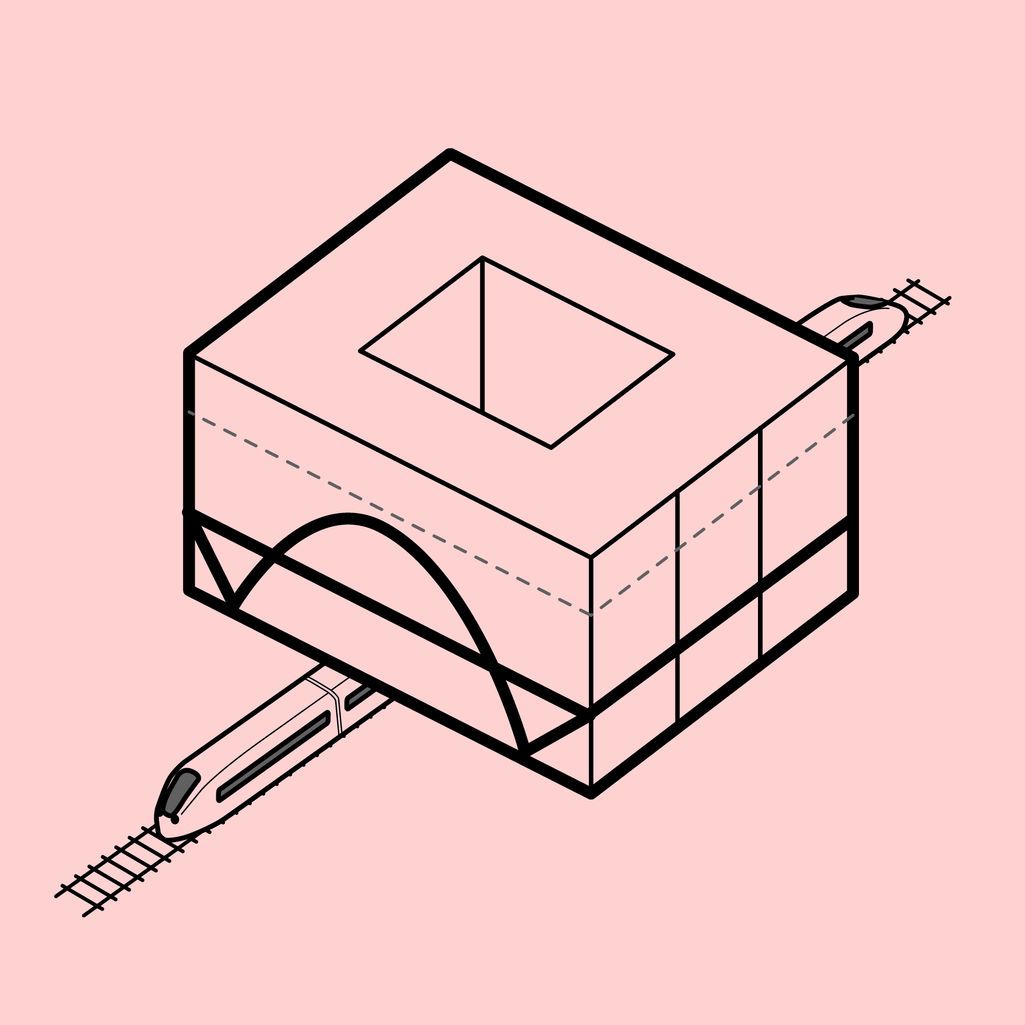 Pictogram från Ark. programmet som visar de bärande gestaltningsidéerna.
