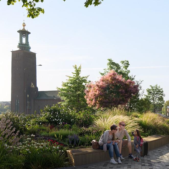 Visualisering överJärnvägsträdgården i samrådsförslaget. Beskuren