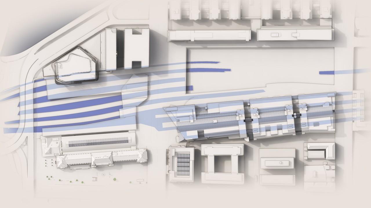 Illustration som visar dagens spårplan