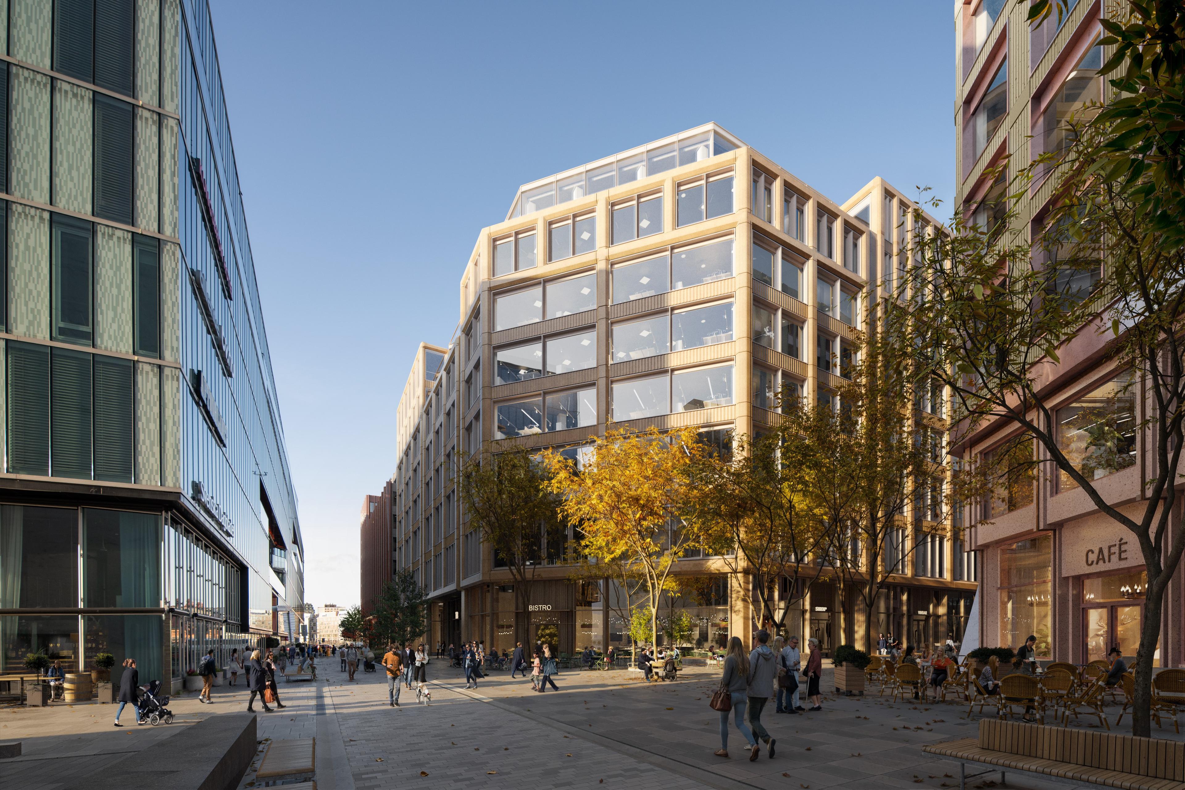 Västra Järnvägsplatsen 2 - Samrådsförslaget (1) Visionsbild mot kungsgatan