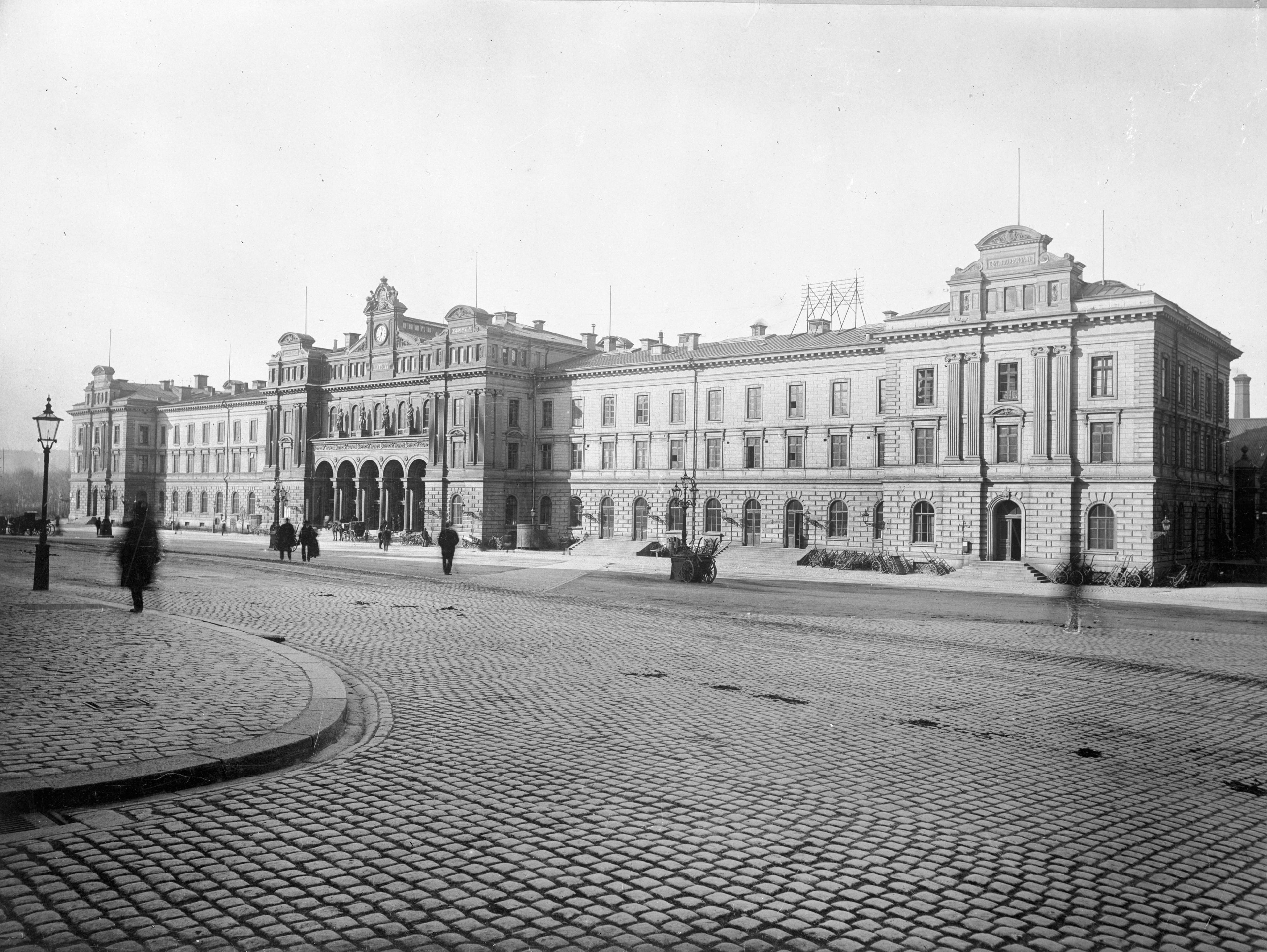 Centralstationen år 1871 Historisk bild över centralstationen 1871. Järnvägsmuseet KACA00274